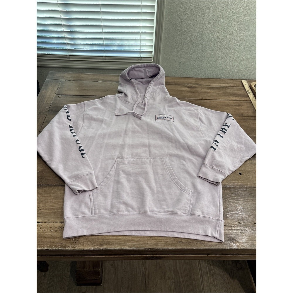 Salty Crew Chasing Tail Graphic Print Pullover Hoodie Pink Men's XL Hooded